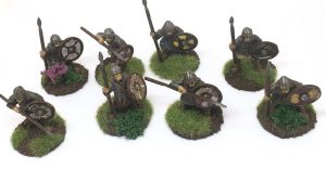 anglo-danish army for saga warriors with spears