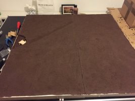 How to build a winter wargaming table - dry brushing the game table