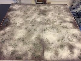 How to build a winter wargaming table - applying snow to the gaming table