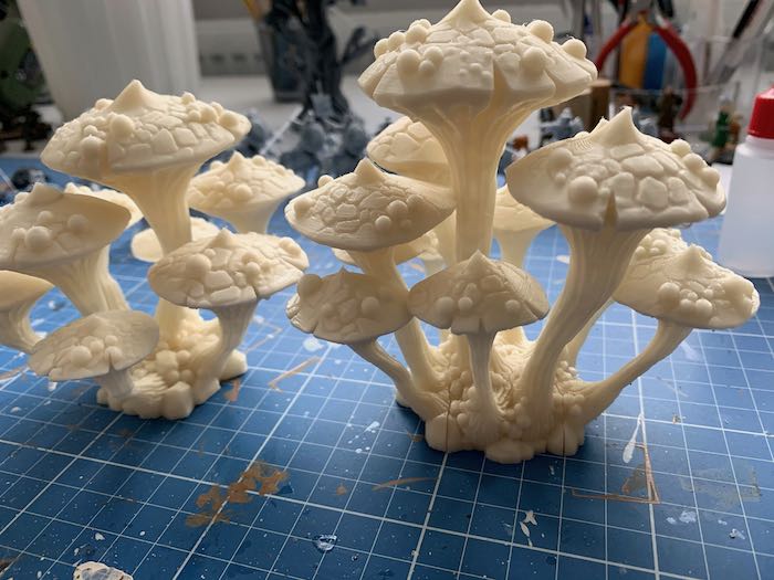 Davy Jones' Locker 3D printed Mushrooms