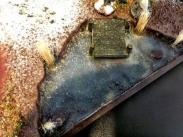 How to build a winter wargaming table - water effects